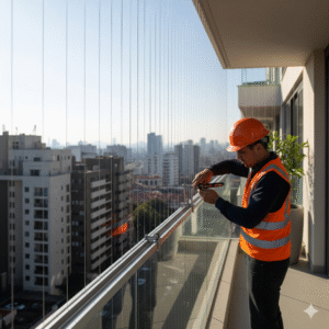 Invisible grill pune balcony