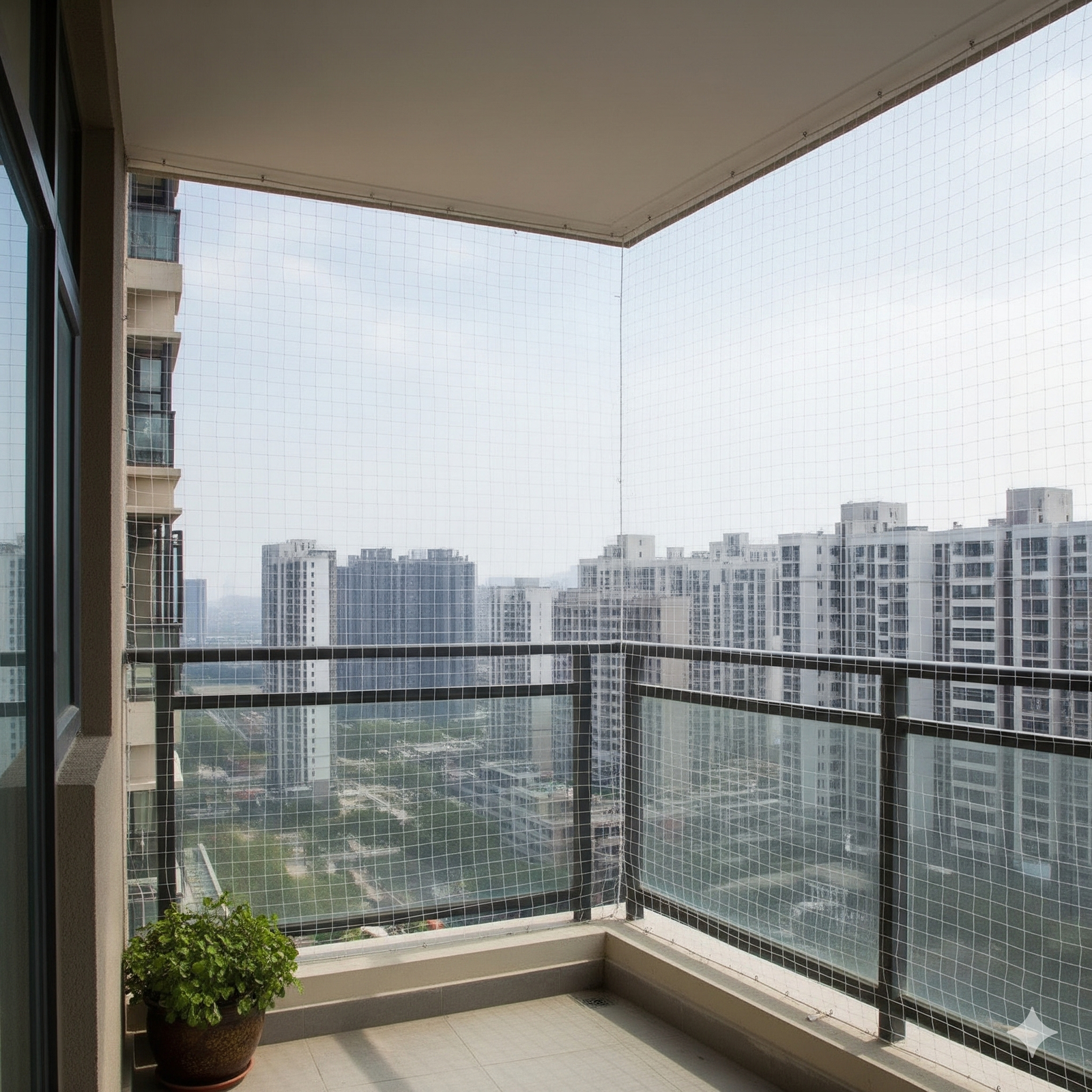 Invisible grill pune balcony