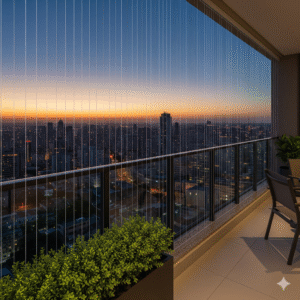 Invisible grill pune balcony